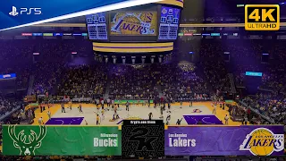 NBA 2K24 [PS5 4K] Bucks vs Lakers - Giannis Antetokounmpo vs LeBron James - Next Gen Gameplay