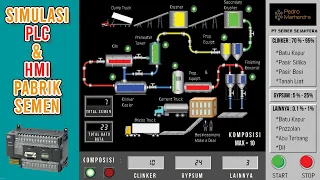 TUTORIAL SIMULASI CX - PROGRAMMER (PLC) DAN CX - DESIGNER (HMI) PABRIK PEMBUATAN SEMEN + DOWNLOAD