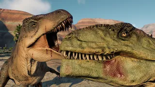 ACROCANTHOSAURUS VS GIGANOTOSAURUS! - Jurassic World Evolution 2