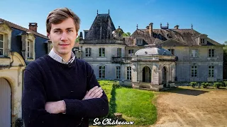 At 25, He BOUGHT a FRENCH CHATEAU. TOUR before RENOVATION
