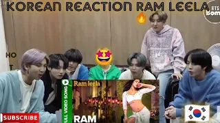 BTS reaction to Bollywood songs || BTS reaction Ram Leela || Fan made