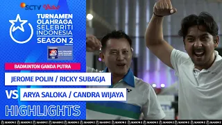 Jerome Polin/Ricky Subagja VS Arya Saloka/Candra Wijaya | Highlights Badminton | TOSI Season 2