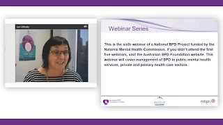 Webinar 6:Management of BPD in Mental Health Services in Primary, Public and Private Sectors