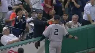 Adult Tries to Steal Ball from Little Girl, Derek Jeter Makes Sure She Doesn't