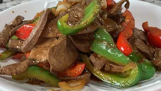 Pepper steak pork liver | Noels kitchen vlogs recipe