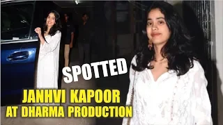 "Janhvi Kapoor" Spotted At Dharma Production In An Ethnic Look | Takht