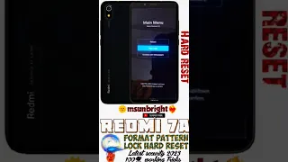 Redmi 7A Pattern Lock Hard Reset Guide" 😱🤟🏻💯 #shorts #shortvideo #youtubeshorts 😇🌟😊