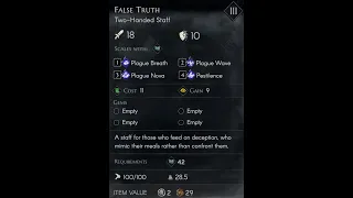 No Rest For The Wicked - False Truth - Two Handed Staff - Weapon Showcase