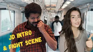 Master JD MASS Intro & Fight Scene Reaction | Thalapathy Vijay | Rachel Reacts!