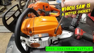 Husqvarna 550 VS Stihl 261 | Epic 50cc chainsaw battle!