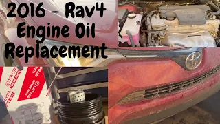 DIY - Engine Oil Replacement - 2016 Toyota Rav4 AWD  2.5 L Gas Engine