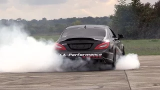 820HP Mercedes CLS63 AMG LA-Performance - LOUD Revs, Drifts & Drag Racing!