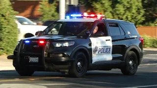 Modesto Police FPIU and AMR Responding - Rumbler and Horn