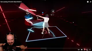 EXTREME BEAT SABER?! Not Leaving VR Until I Beat RUSH E!!! DG REACTS!!!