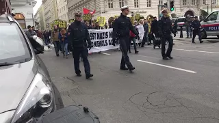 Etwa 200 Demonstranten gegen Burschenschafter im Parlament