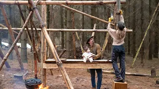 Building an Outdoor Kitchen in the Woods: Breaking Ground & Campfire Feast