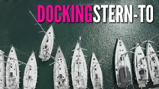 Docking stern to with lazy lines Croatia