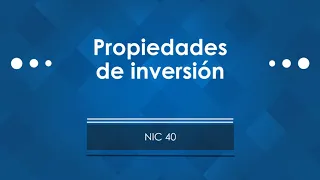 CONTABILIDAD - INVERSIONES INMOBILIARIAS