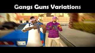 GTA San Andreas Gangs Guns Variations mod