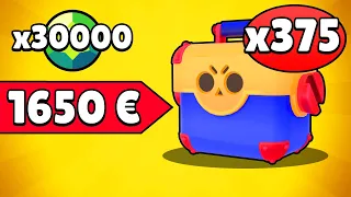 30000 GEMMES 375 MEGA BOITES dans ce PACK OPENING BRAWL STARS LEGENDAIRE!