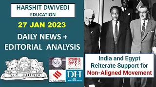 27th January 2023-The Hindu Editorial Analysis+Daily Current Affair/News Analysis by Harshit Dwivedi