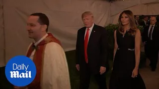 Donald and Melania arrive at midnight mass in Palm Beach - Daily Mail