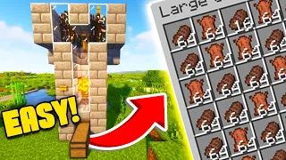 How To Easily Build An Automatic Cow Farm In Minecraft 1.20 + | Java & Bedrock Edition