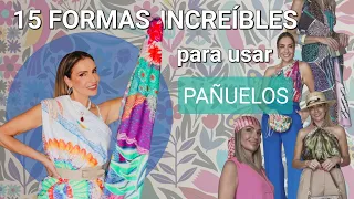 15 IDEAS ELEGANTES para usar tus PAÑUELOS ( Tu Asesora de Imagen y Moda)