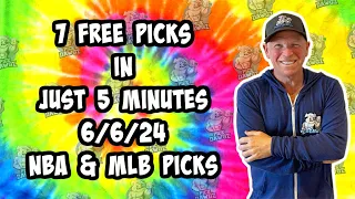 NBA, MLB Best Bets for Today Picks & Predictions Thursday 6/6/24 | 7 Picks in 5 Minutes