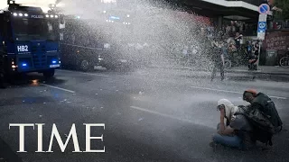 German Police Unleash Water Cannons & Pepper Spray After G20 Protests Get Violent In Hamburg | TIME