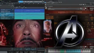 AVENGERS music: Iron Man takes a "One Way Trip" (Modern Scoring Strings Quick Test)