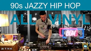 VINYL set ☆ 90s Jazzy HIP HOP Mix “WTMR BGM-12” [Playlist, Boom Bap, Chill]