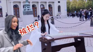 外国人第一次见古筝和汉服的吃惊表现【Street interviews】The first time see 【Guzheng】&Hanfu｜China Japan or Korea?