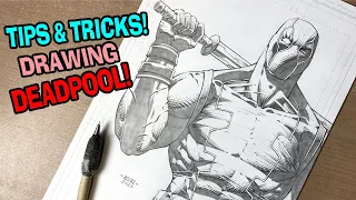 Drawing DEADPOOL! Pencils Only! *Tips And Tricks!* 🦄