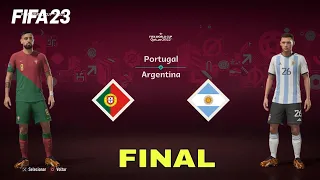 FIFA 23- Portugal vs Argentina Final Copa do Mundo Qatar 2022 gameplay ps4