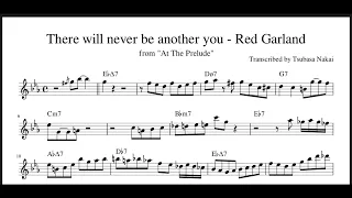 Red Garland - There Will Never Be Another You Solo Transcription from "At The Prelude"