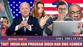 MEZANMI ANPIL MOUN NAN PROGRAM BIDEN NAN PRAL NAN KOURI,HAITI ARIEL AK MARTINE BATAY LA MAKE SAN