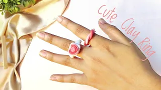 I Made Cutest Clay Ring || clay art || polymer clay Ring 💍💗✨🤩