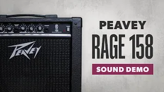 1990s Peavey Rage 158 Silver Stripe Transtube Amp [Rock/Metal/Doom Sound Demo]