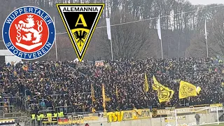 Aachener Auswärtssupport in Wuppertal | Alemannia Aachen  vs Wuppertaler SV Groundhopping 02.12.23