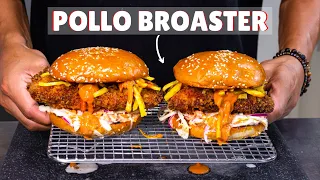 Hamburguesa de POLLO BROASTER en un toque | Abelca