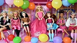 Barbie & Rapunzel's Birthday Party with Friends! Pesta ulang tahun Barbie Festa de aniversário