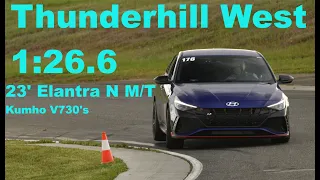 New PB! 1:26.6 Thunderhill West Elantra N