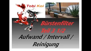 Tobi Koi *9 Teil 3 1/2 Bürstenfilter Reinigen  / Optimieren Besen als Hilfsmittel