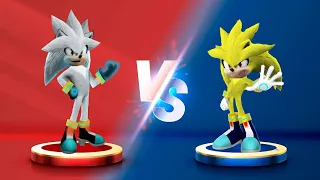 Sonic Dash - Super Silver VS Silver - Movie Sonic vs All Bosses Zazz Eggman