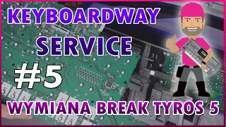 Yamaha Tyros 5 - Wymiana przycisku Break - Change Break button switch - Keyboardway service #5