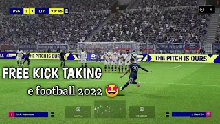 messi free kick taking e football 2022