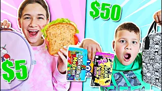 WHO CAN MAKE THE BEST LUNCH BOX ON A BUDGET!! | JKREW