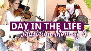 DAY IN THE LIFE of a Musician Mom of 3 Kids under 2 Years Old