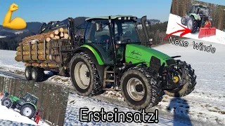 FarmVlog #65 | Ersteinsatz vom Agrotron 115 und Waldarbeiten mit der neuen Winde | Moareida Agrar